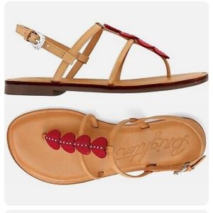 brighton red heart sandal